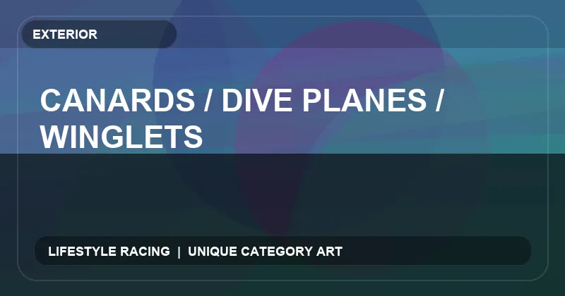 Canards / Dive Planes / Winglets
